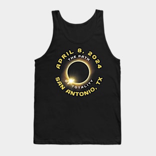 San Antonio Texas Solar Eclipse Totality April 8 2024 Tank Top